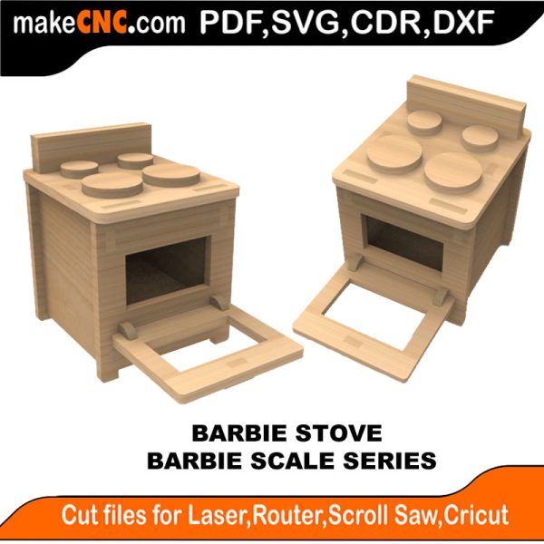 Barbie Stove (Barbie Scale Series) : 3D Puzzle, Laser Cut, Scroll Saw ...