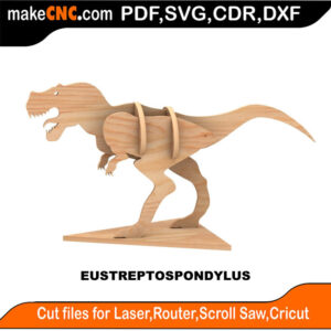Eustreptospondylus - Kool Dinosaur 3D Puzzle Pattern for CNC Laser Router