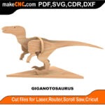 Giganotosaurus - Kool Dino : 3D Puzzle, Laser Cut, Scroll Saw, CNC ...