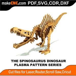 The Spinosaurus Dinosaur Plasma Version BobCAD-CAM TurboCAD LightBurn Alibre Design Rhino Mach 3