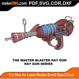 3D puzzle of The Master Blaster Ray Gun, precision laser-cut CNC template