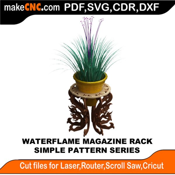 3D puzzle of a Waterflame Pot Holder, precision laser-cut CNC template