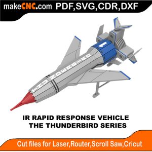 3D puzzle of TB1 - IR Rapid Response Vehicle, precision laser-cut CNC template