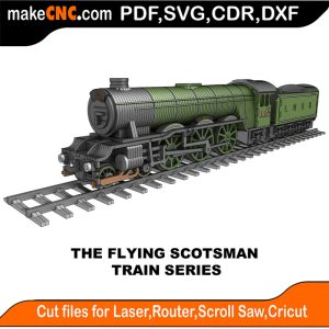 Train_Flying_Scotsman 3D Puzzle Pattern Plans