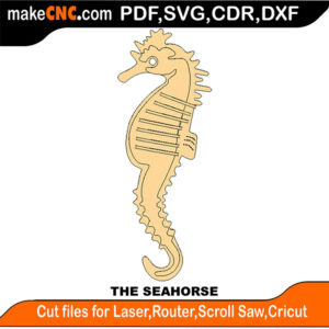 Gorgeous Sea Horse Scroll Saw Model DXF SVG Plans Toy Laser Cricut