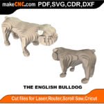 The English Bulldog 3D Puzzle - Dog Series Animal Pattern for CNC and Laser Cutting
