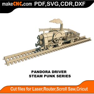 3D puzzle of a Pandora Driver, precision laser-cut CNC template