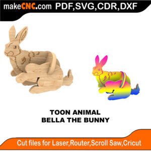 3D Puzzle Pattern for CNC Laser Router Silhouette Die Cutter Scroll Saw Model DXF SVG Plans Toy Laser Cricut Silhouette