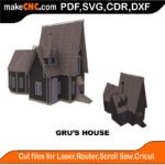 3D Puzzle Pattern for CNC Laser Router Silhouette Die Cutter Scroll Saw Model DXF SVG Plans Toy Laser Cricut Silhouette