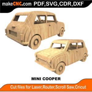 3D Puzzle Pattern for CNC Laser Router Silhouette Die Cutter Scroll Saw Model DXF SVG Plans Toy Laser Cricut Silhouette