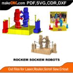 3D Puzzle Pattern for CNC Laser Router Silhouette Die Cutter Scroll Saw Model DXF SVG Plans Toy Laser Cricut Silhouette