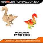 3D Puzzle Pattern for CNC Laser Router Silhouette Die Cutter Scroll Saw Model DXF SVG Plans Toy Laser Cricut Silhouette
