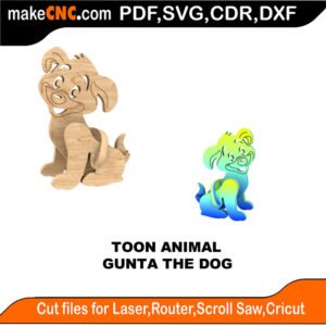 3D Puzzle Pattern for CNC Laser Router Silhouette Die Cutter Scroll Saw Model DXF SVG Plans Toy Laser Cricut Silhouette
