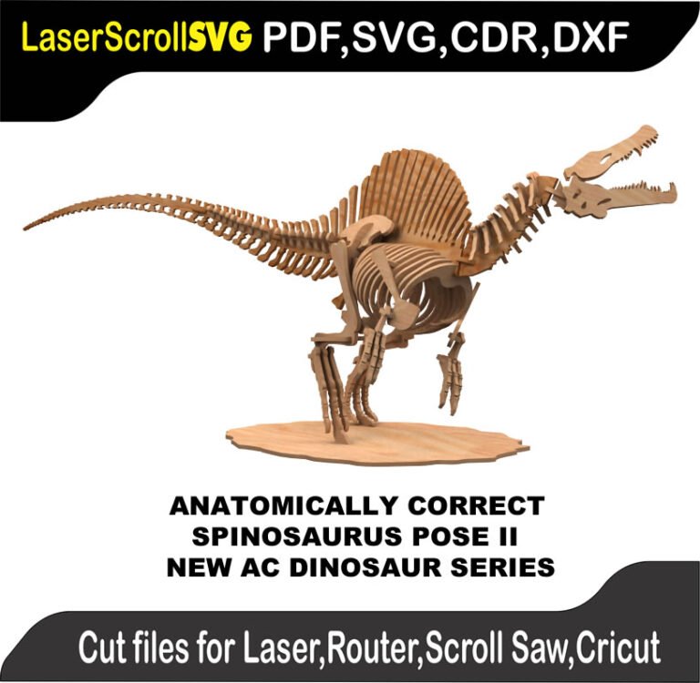 Spinosaurus Pose II Dinosaur Anatomically Correct : 3D Puzzle, Laser ...