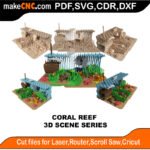 3D Scene Coral Reef MakeCNC SVG DXF PDF CDR 3D puzzle pattern product image