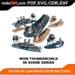 3D Scene WOW Thunderchild MakeCNC SVG DXF PDF CDR 3D puzzle pattern product image