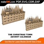 AC Christmas Town MakeCNC SVG DXF PDF CDR 3D puzzle pattern product image