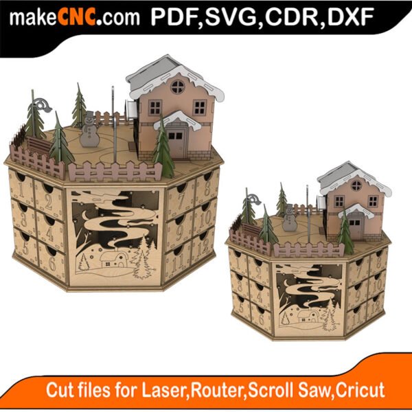 AC Frostys Wonderland MakeCNC SVG DXF PDF CDR 3D puzzle pattern product image