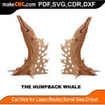 Animals Humpback Whale MakeCNC SVG DXF PDF CDR 3D puzzle pattern product image