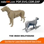 Animals Irish Wolfhound MakeCNC SVG DXF PDF CDR 3D puzzle pattern product image