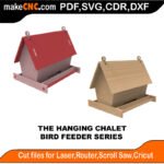 Bird Feeder Hanging Chalet MakeCNC SVG DXF PDF CDR 3D puzzle pattern product image