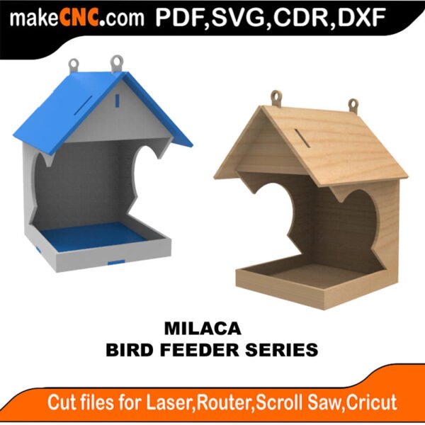 Bird Feeder Milaca MakeCNC SVG DXF PDF CDR 3D puzzle pattern product image
