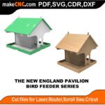 Bird Feeder New England Pavilion MakeCNC SVG DXF PDF CDR 3D puzzle pattern product image