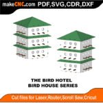 Bird House Bird Hotel MZST MakeCNC SVG DXF PDF CDR 3D puzzle pattern product image