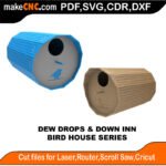 Bird House Dew Drops Down Inn MakeCNC SVG DXF PDF CDR 3D puzzle pattern product image