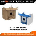 Bird House Kittyless Palace MakeCNC SVG DXF PDF CDR 3D puzzle pattern product image