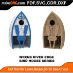 Bird House Wrens River Edge MakeCNC SVG DXF PDF CDR 3D puzzle pattern product image