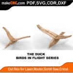 Birds in Flight Duck MakeCNC SVG DXF PDF CDR 3D puzzle pattern product image