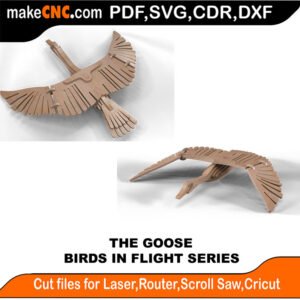 Birds in Flight Goose MakeCNC SVG DXF PDF CDR 3D puzzle pattern product image