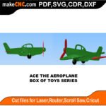 Box of Toys Ace Aeroplane MakeCNC SVG DXF PDF CDR 3D puzzle pattern product image