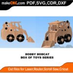 Box of Toys Bobby Bobcat MakeCNC SVG DXF PDF CDR 3D puzzle pattern product image