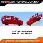 Box of Toys Flik Fire Engine MakeCNC SVG DXF PDF CDR 3D puzzle pattern product image