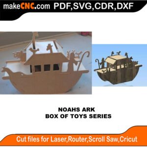 Box of Toys Noahs Ark MakeCNC SVG DXF PDF CDR 3D puzzle pattern product image