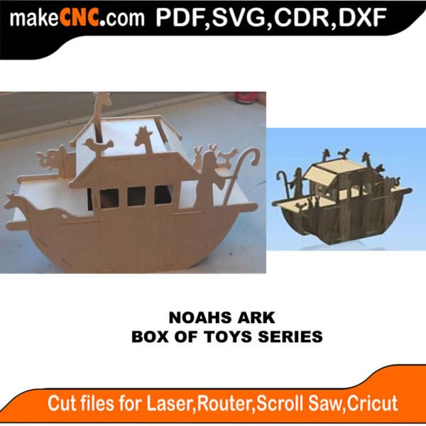 Box of Toys Noahs Ark MakeCNC SVG DXF PDF CDR 3D puzzle pattern product image