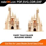 Building Fairy Tale Palace MakeCNC SVG DXF PDF CDR 3D puzzle pattern product image