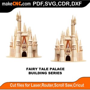 Building Fairy Tale Palace MakeCNC SVG DXF PDF CDR 3D puzzle pattern product image