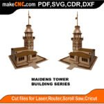 Building Maidens Tower MakeCNC SVG DXF PDF CDR 3D puzzle pattern product image
