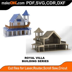 Building Royal Villa MakeCNC SVG DXF PDF CDR 3D puzzle pattern product image