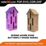 Butterfly House Spring Azure Echo MakeCNC SVG DXF PDF CDR 3D puzzle pattern product image