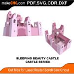Castle Sleeping Beauty Castle MakeCNC SVG DXF PDF CDR 3D puzzle pattern product image