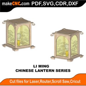 Chinese Lantern Li Ming MakeCNC SVG DXF PDF CDR 3D puzzle pattern product image