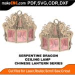 Chinese Lantern Serpentine Dragon MakeCNC SVG DXF PDF CDR 3D puzzle pattern product image