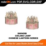 Chinese Lantern Shinobi Lamp MakeCNC SVG DXF PDF CDR 3D puzzle pattern product image