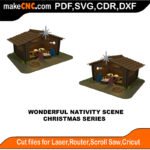 Christmas Wonderful Nativity Scene MakeCNC SVG DXF PDF CDR 3D puzzle pattern product image