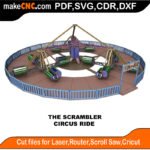 Circus Scrambler Ride MakeCNC SVG DXF PDF CDR 3D puzzle pattern product image