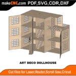 DH Art Deco MakeCNC SVG DXF PDF CDR 3D puzzle pattern product image